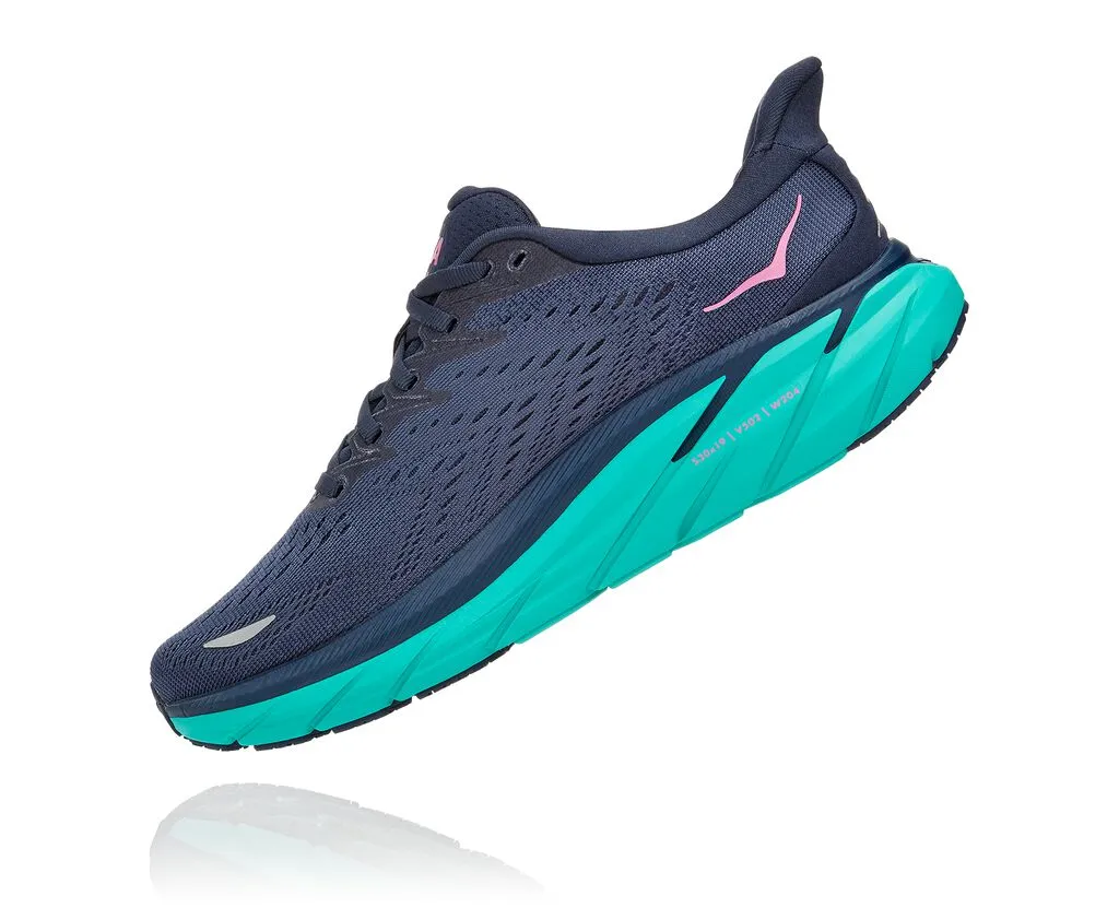 ブルー＆グリーン8 Hoka W CLIFTON 8 NAVY/GREEN